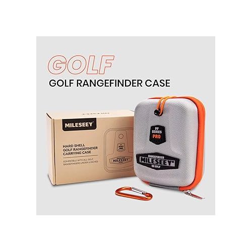  MiLESEEY Golf Rangefinder Case Hard Shell Case for Golf Range Finder Compatible with Bushnell, Callaway & Tectectec - Universal Range Finder Case Box - EVA Bag with Carabiner Belt Clip (Non Magnet)