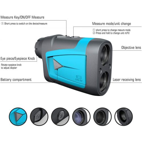  MiLESEEY Professional Precision Laser Golf Rangefinder 660 Yards with Slope Compensation,±0.55yard Accuracy,Fast Flagpole Lock,6X Magnification,Distance/Angle/Speed Measurement for