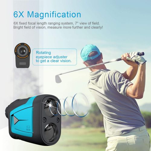  MiLESEEY Professional Precision Laser Golf Rangefinder 660 Yards with Slope Compensation,±0.55yard Accuracy,Fast Flagpole Lock,6X Magnification,Distance/Angle/Speed Measurement for