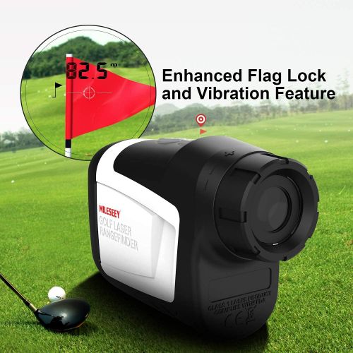  MiLESEEY Professional Precision 660Yards Golf Range Finder Devices with Slope Compensation,±0.55yard Accuracy,Flag Pin Lock,6X Magnification,Distance/Angle/Speed Measurement for Go