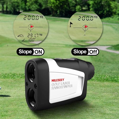  MiLESEEY Professional Precision 660Yards Golf Range Finder Devices with Slope Compensation,±0.55yard Accuracy,Flag Pin Lock,6X Magnification,Distance/Angle/Speed Measurement for Go