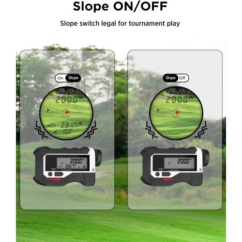  Golf Rangefinder,MiLESEEY Range Finder Golfing with Slope Switch for Man, Fast Flag Lock with Vibration,Magnetic Tech Style and External LCD Display Style