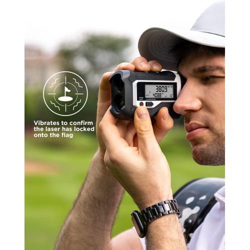  Golf Rangefinder,MiLESEEY Range Finder Golfing with Slope Switch for Man, Fast Flag Lock with Vibration,Magnetic Tech Style and External LCD Display Style