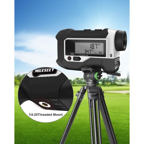  Golf Rangefinder,MiLESEEY Range Finder Golfing with Slope Switch for Man, Fast Flag Lock with Vibration,Magnetic Tech Style and External LCD Display Style