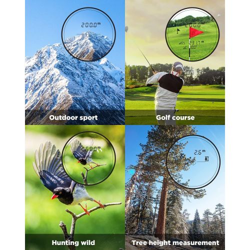  Golf Rangefinder,MiLESEEY Range Finder Golfing with Slope Switch for Man, Fast Flag Lock with Vibration,Magnetic Tech Style and External LCD Display Style