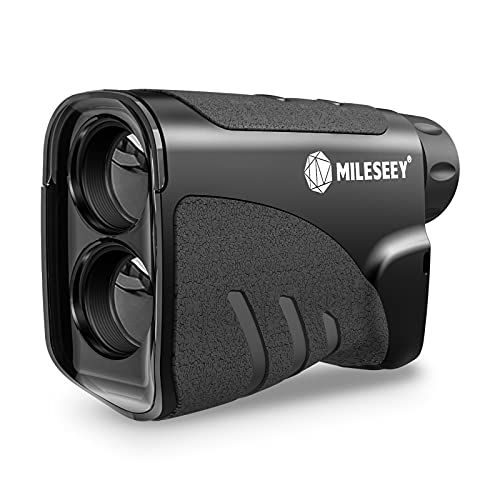  MiLESEEY Laser Rangefinder for Golfing Hunting 656 Yards, Laser Golf/Hunting Rangefinder with Slope, 6X Magnification Clear View, Distance Measure with Scan Flag/Slope Switch/P2P/S