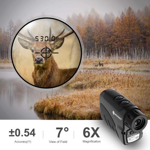  MiLESEEY Laser Rangefinder for Golfing Hunting 656 Yards, Laser Golf/Hunting Rangefinder with Slope, 6X Magnification Clear View, Distance Measure with Scan Flag/Slope Switch/P2P/S