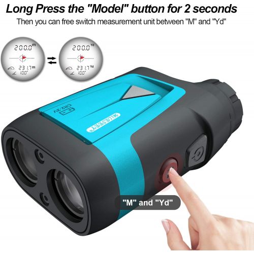  [아마존베스트]MiLESEEY Professional Precision Laser Golf Rangefinder 660 Yards with Slope Compensation,±0.55yard Accuracy,Fast Flagpole Lock,6X Magnification,Distance/Angle/Speed Measurement for