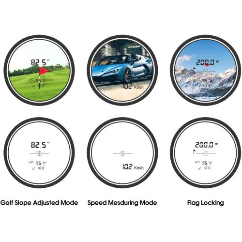  [아마존베스트]MiLESEEY Golf Rangefinder, High-Precision Laser Range Finder with Slope On/Off, Fast Flagpole Lock with Vibration, Continuous Scan, 6X Magnification, Distance/Angle/Speed Measureme