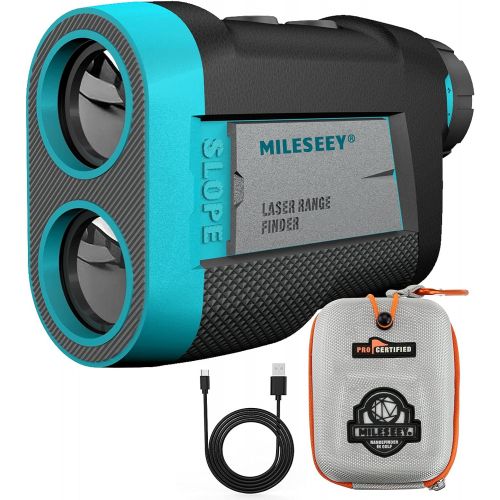  Golf Rangefinder,MiLESEEY Range Finder Golfing with Slope Switch for Man, Fast Flag Lock with Vibration,Magnetic Tech Style and External LCD Display Style