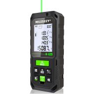 [아마존베스트]MiLESEEY Laser Measure 229Ft, Green Laser Measuring Device with Angle Sensor, Real Time Digital Laser Distance Meter with Backlit LCD for Auto height, level Pythagorean, Area and V