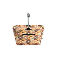 MiMM Lightweight Collapsible Foldable Insulated Thermal Picnic Bag Basket Cooler w/ Aluminum Handle, Large Family Size(Donut)