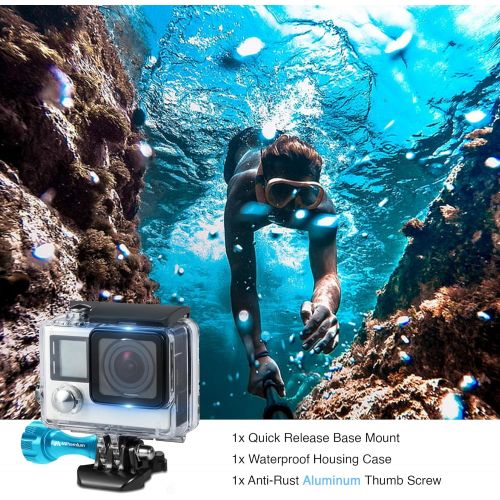  MiPremium Waterproof Housing Case for GoPro Hero 4 & 3+ Underwater Protective Diving Shell Cage Mount Accessories with Aluminium Screw & Quick Release Buckle Accessory for Hero4 &