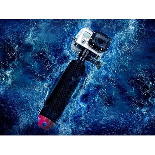  MiPremium Waterproof Floating Hand Grip Compatible with GoPro Hero 10 9 8 7 6 5 4 3+ 2 1 Session Black Silver Handler & Handle Mount Accessories Kit for Water Sport and Action Cameras (Rose