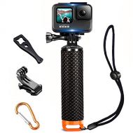 MiPremium Waterproof Floating Hand Grip Compatible with GoPro Hero 10 9 8 7 6 5 4 3 3+ 2 1 Session Black Silver Camera Handler & Handle Mount Accessories Kit for Water Sport and Action Camer