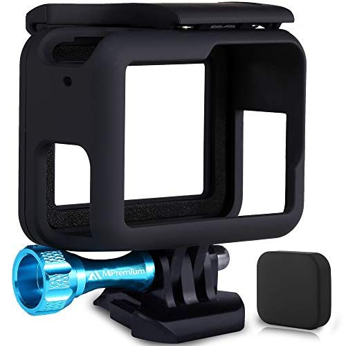  MiPremium Frame Mount Housing Case for GoPro Hero 7 6 & 5 Black Silver & White. Cover Shell Cage Accessories Kit with Aluminium Screw & Quick Release Buckle Socket Accessory for He