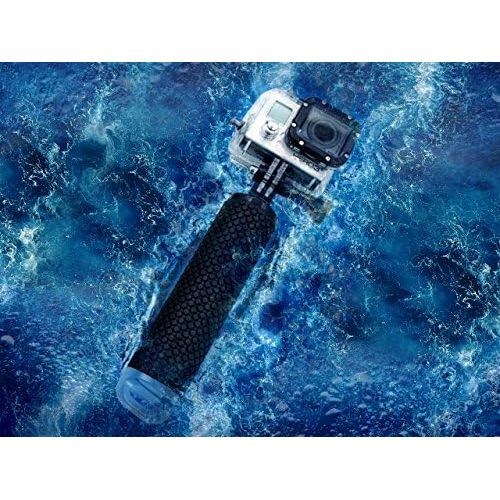  MiPremium Waterproof Floating Hand Grip Compatible with GoPro Hero 10 9 8 7 6 5 4 3+ 2 1 Session Black Silver Camera Handler & Handle Mount Accessories Kit for Water Sport and All Action Cam