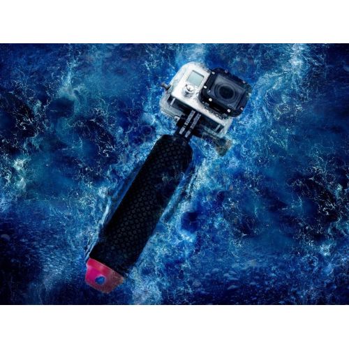  [아마존베스트]MiPremium Waterproof Floating Hand Grip Compatible with GoPro Hero 9 8 7 6 5 4 3+ 2 1 Session Black Silver Handler & Handle Mount Accessories Kit for Water Sport and Action Cameras (Rose Red