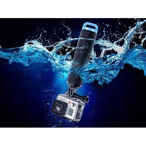  [아마존베스트]MiPremium Waterproof Floating Hand Grip Compatible with GoPro Hero 9 8 7 6 5 4 3+ 2 1 Session Black Silver Camera Handler & Handle Mount Accessories Kit for Water Sport and All Action Camera