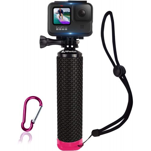  [아마존베스트]MiPremium Waterproof Floating Hand Grip Compatible with GoPro Hero 9 8 7 6 5 4 3+ 2 1 Session Black Silver Handler & Handle Mount Accessories Kit for Water Sport and Action Cameras (Rose Red