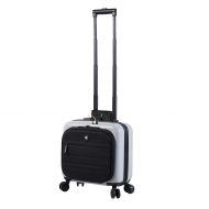 Mia Toro Mio Calcare Italy Hardside Spinner 14 Inch Companion Bag, White