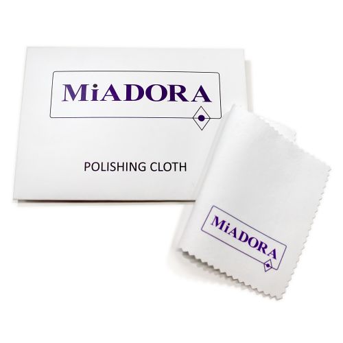  Miadora 10k White Gold Created White and Blue Sapphire 13ct TDW Diamond Bridal Ring Set by Miadora