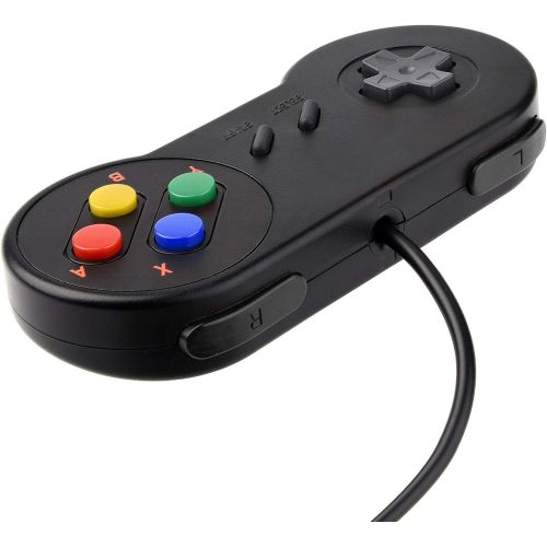  [아마존베스트]iNNEXT 2 x SNES USB Controller Gamepad Joypad SNES Controller Joystick for Windows PC Mac Raspberry Pi (Multi-Colour Keys)