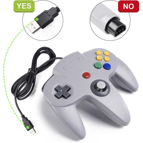  [아마존베스트]Miadore N64Controller Joypad for PC Innext 2x USB GamePad Joypad Controller for Nintendo 64N64GAMES