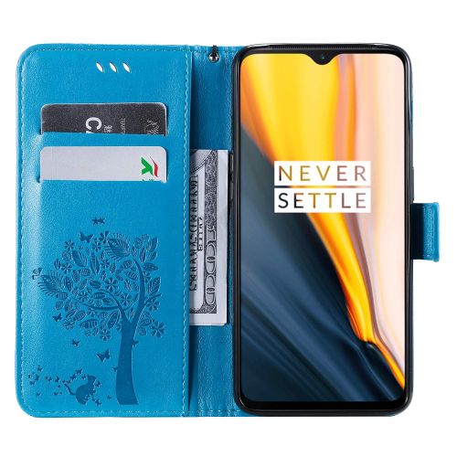  Miagon fuer Samsung Galaxy A20 Geldboerse Wallet Case,PU Leder Baum Katze Schmetterling Flip Cover Klapphuelle Tasche Schutzhuelle mit Magnet Handschlaufe Strap