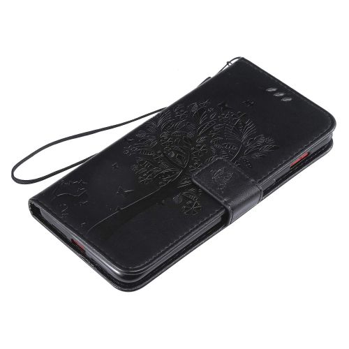  Miagon fuer Samsung Galaxy S9 Plus Geldboerse Wallet Case,PU Leder Baum Katze Schmetterling Flip Cover Klapphuelle Tasche Schutzhuelle mit Magnet Handschlaufe Strap