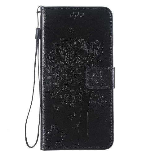  Miagon fuer Huawei P20 Pro Geldboerse Wallet Case,PU Leder Baum Katze Schmetterling Flip Cover Klapphuelle Tasche Schutzhuelle mit Magnet Handschlaufe Strap