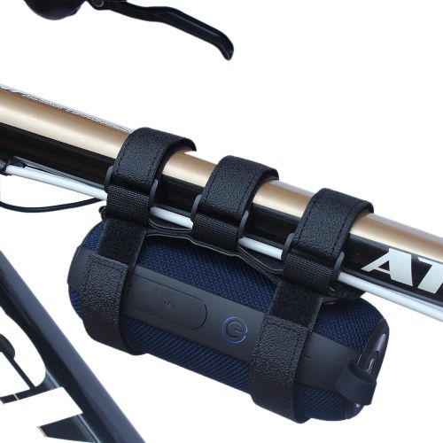  Miaomiao Portable Bike Speaker Mount, Adjustable Speaker Strap, Universal Bicycle Handlebar Soundbar Holder，Anti Skid and Shockproof Speaker Belt，for OontZ Angle 3 /JBL Speakers/Water Bottl