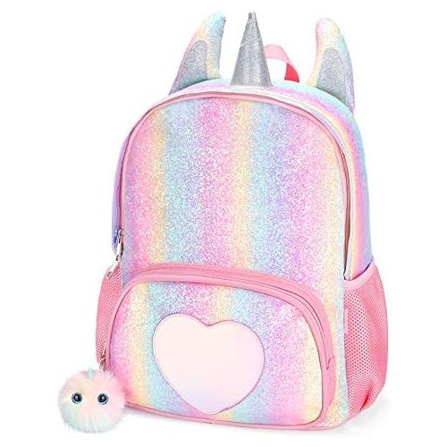  [아마존베스트]Mibasies Kids Unicorn Backpack for Girls Rainbow School Bag (Rainbow Glitter)