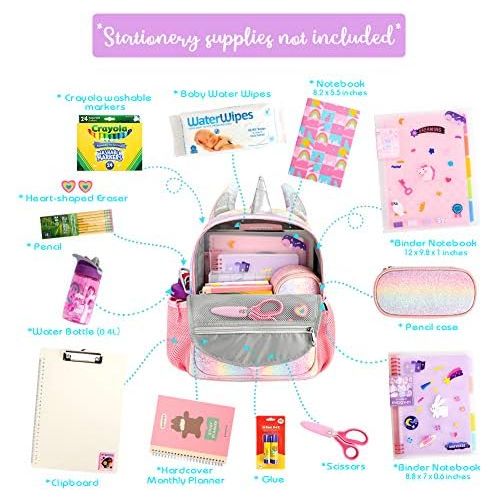  [아마존베스트]Mibasies Kids Unicorn Backpack for Girls Rainbow School Bag (Rainbow Glitter)