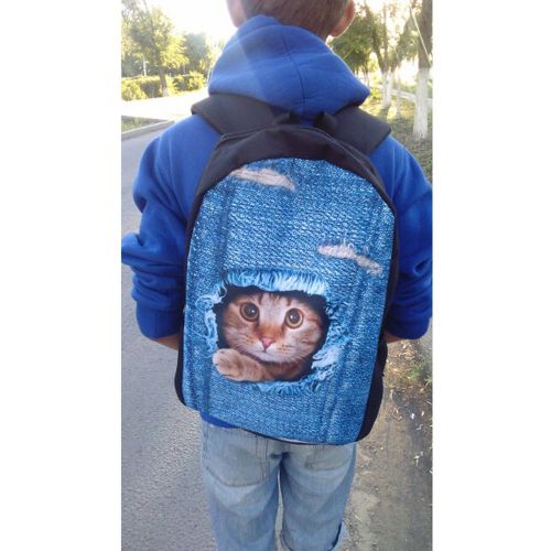  Micandle Cute Girls Boys School Book Bag Cartoon Math Pattern Backpack