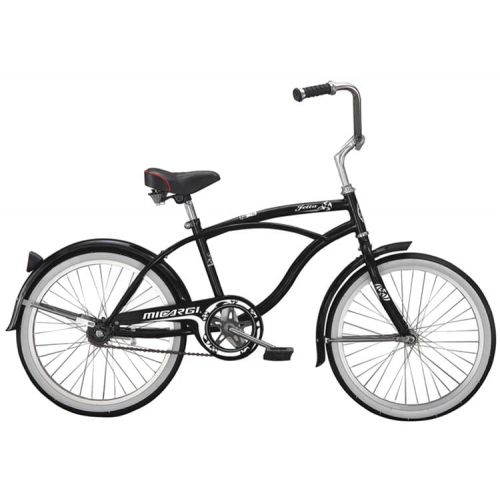  Micargi JETTA 20 Beach Cruiser Coaster Brake Single Speed Stainless Steel Spokes One Piece Crank Alloy Rims 36H Color: BLACK