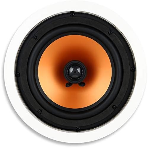  [아마존베스트]Micca M-8C 8 Inch 2-Way In-Ceiling In-Wall Speaker with Pivoting 1 Silk Dome Tweeter (Each, White)