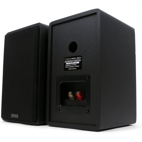  [아마존베스트]Micca MB42X Bookshelf Speakers With 4-Inch Carbon Fiber Woofer and Silk Dome Tweeter (Black, Pair)