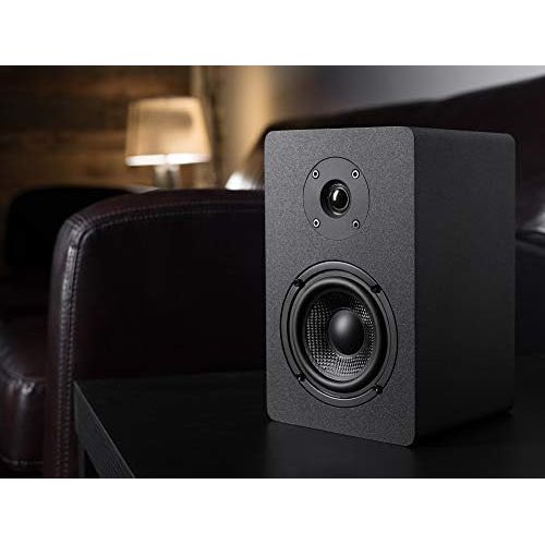  [아마존베스트]Micca PB42X Powered Bookshelf Speakers With 4-Inch Carbon Fiber Woofer and Silk Dome Tweeter (Pair)