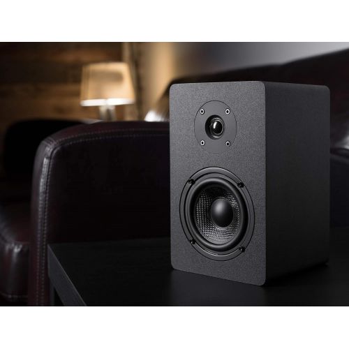  [아마존베스트]Micca PB42X Powered Bookshelf Speakers With 4-Inch Carbon Fiber Woofer and Silk Dome Tweeter (Pair)