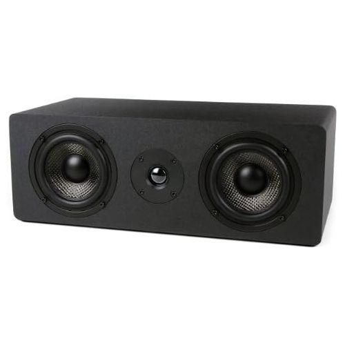  [아마존베스트]Micca MB42X-C Center Channel Speaker With Dual 4-Inch Carbon Fiber Woofer and Silk Dome Tweeter (Black, Each)