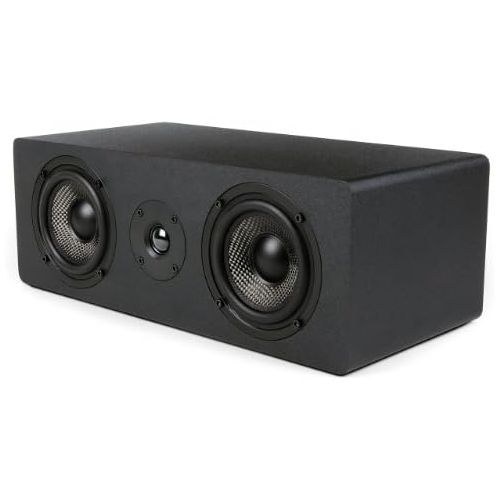  [아마존베스트]Micca MB42X-C Center Channel Speaker With Dual 4-Inch Carbon Fiber Woofer and Silk Dome Tweeter (Black, Each)