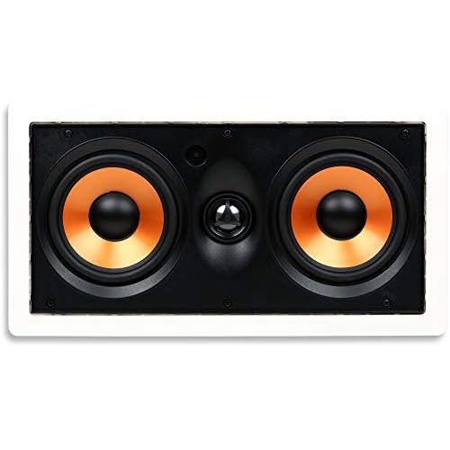  [아마존베스트]Micca M-CS Center Channel In-Wall Speaker with Dual 5.25 Inch Woofers and Pivoting 1 Silk Dome Tweeter (Each, White)