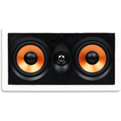  [아마존베스트]Micca M-CS Center Channel In-Wall Speaker with Dual 5.25 Inch Woofers and Pivoting 1 Silk Dome Tweeter (Each, White)