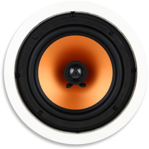  Micca M-8C 8 Inch 2-Way in-Ceiling in-Wall Speaker with Pivoting 1 Silk Dome Tweeter (Each, White)