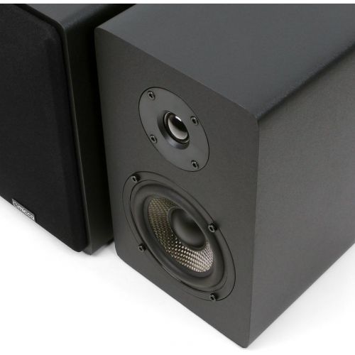  Micca MB42X Advanced Bookshelf Speakers for Home Theater Surround Sound, Stereo, and Passive Near Field Monitor, 2-Way (Black, Pair)