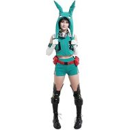 할로윈 용품miccostumes Womens Midoriya Izuku Deku Cosplay Costume Sportswear with Plush Hat Moving Ears