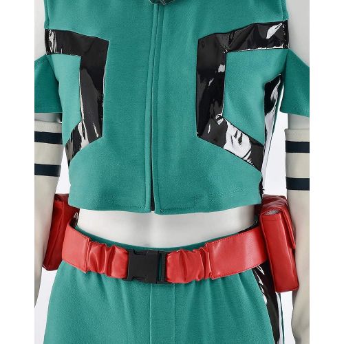  할로윈 용품miccostumes Womens Midoriya Izuku Deku Cosplay Costume Sportswear with Plush Hat Moving Ears