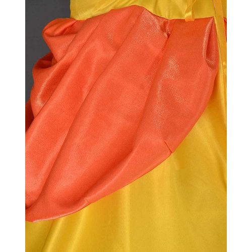  할로윈 용품Miccostumes Womens Yellow Princess Daisy Cosplay Costume Dress