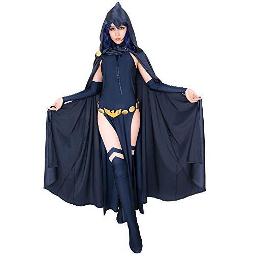  할로윈 용품miccostumes Womens Rachel Cosplay Costume Dress with Hooded Cloak Halloween